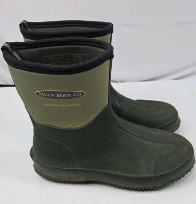 Muck Boot Co. Waterproof Scrub Mid Boots Green Womens Sz 9/9.5 Pre-owned  - Image 1 of 4