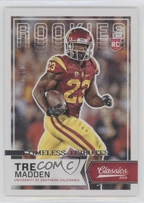 2016 Panini Classics Rookies Timeless Tributes Silver /25 Tre Madden Rookie RC - Image 1 of 2