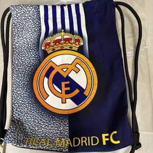 Real Madrid FC drawstring gym sack Spain Sports Bag Soccer 15"x12" - Picture 1 of 3