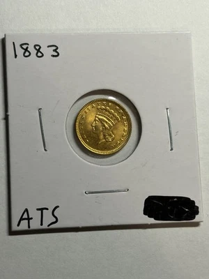 1883 Gold Dollar Type 3 AU+/UNC Nice Strike Tough Date - Image 1 of 4