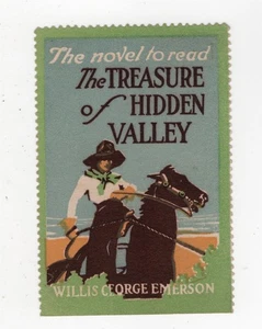 EL TESORO DEL VALLE OCULTO PÓSTER SELLO PARA NOVELA DE W.G. EMERSON  - Imagen 1 de 1
