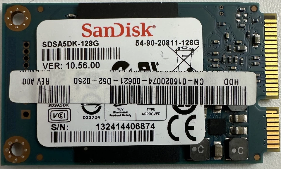 SanDisk SDSA5DK-128G Solid State Drive, 128GB hard drive - Image 1 of 2
