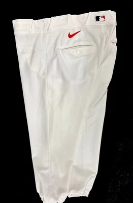 Pantalones Nike blancos lisos usados auténticos 34x15 bragas St Louis Cardinals Foto 1 de 3