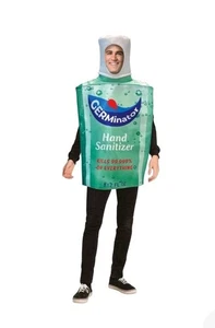 Germinator Hand Sanitizer Bottle Funny Unisex Adult Mens Women Costume - Picture 1 of 2
