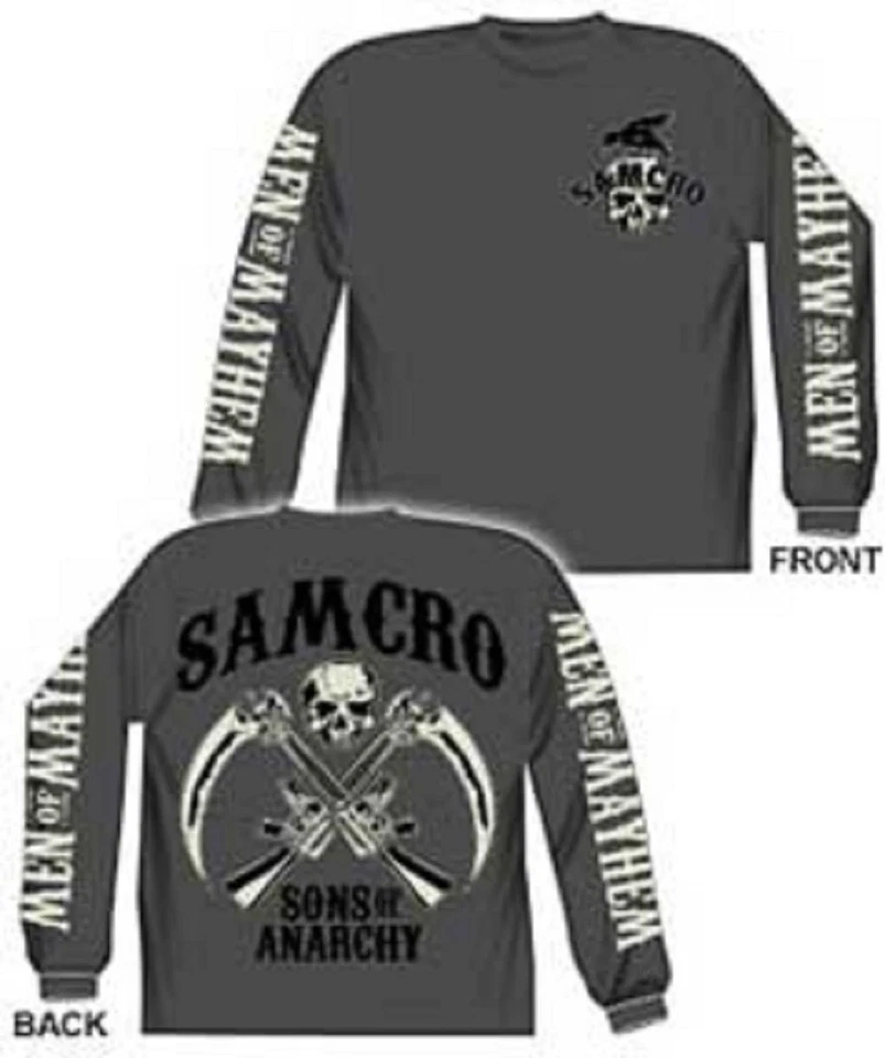 Camiseta Oficial Samcro Men Of Mayhem Sons Of Anarchy Manga Larga Adulto Foto 1 de 1