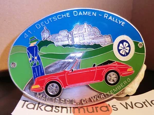ORIGINAL BADGE Deutsche Damen Rallye DDAC 1999 rot Porsche 911 Cabriolet 964 A40 - Bild 1 von 6