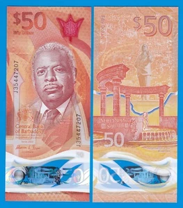 Barbados 50 Dollars P 84 New 2022 UNC Polymer - Picture 1 of 1
