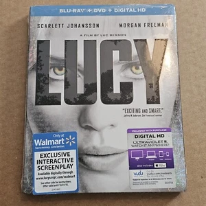 Lucy, Walmart Exclusive (Blu-ray, DVD, Digital HD) w/ Mint Holographic Slipcover - Picture 1 of 3
