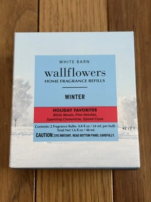 NEW 2-Pack WINTER Wallflower Refill Bulbs SEALED 0.8 oz Bath & Body Works Pine