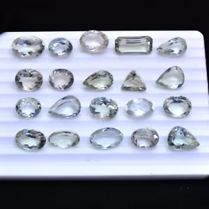 20 Stck. VVS Natur Grün Amethyst Mischung Facettierter Schnitt 11 mm-18 mm Unbehandelte Edelsteine - Bild 1 von 3