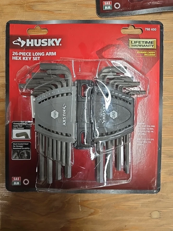 Husky Long Arm Hex Set, SAE/MM (26-Piece) HLAHKSM26PC-06, NEW (8B) - Image 1 of 1