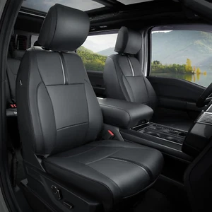 Ford F-150 Super Crew Seat Covers 2021-2025,Full Leather Set Waterproof Trucks - Picture 1 of 9