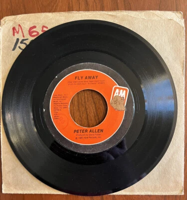 Peter Allen Fly Away / Simon 45 RPM Record VG+ - Image 1 of 2