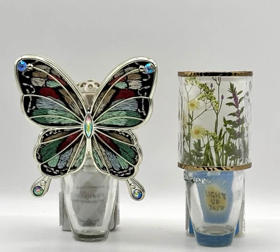 Juego de 2 tapones para flores de pared Bath & Body Works brazalete de flores prensadas + mariposa NUEVO Foto 1 de 3