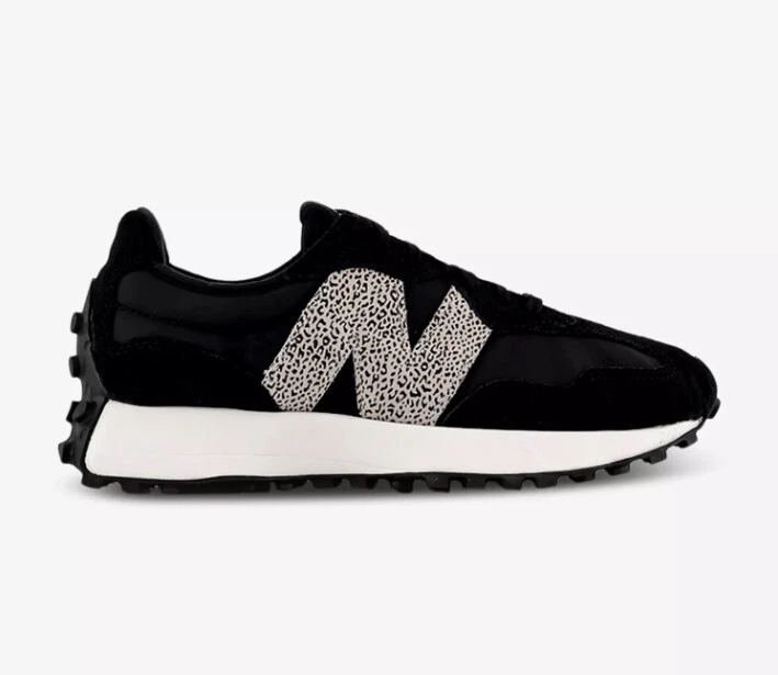 New Balance 327 Black Animal Leopard Print Ladies Women's Trainers - All sizes  - Image 1 of 4