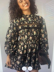 Anthropologie Pilcro Kleid Größe Small Blumen Spitze Anthro Dress Herbstmode - Bild 1 von 9