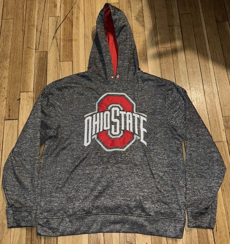 VETEMENTS Felpa con cappuccio Ohio State Scarlet & Gray Authentic Apparel da uomo taglia Large grigia mimetica