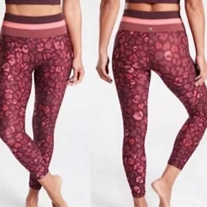Athleta Elation 7/8 Stretto Rosso Rosa XL Alto - Foto 1 di 4