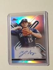 2022 TOPPS FINEST KYLE SEAGER REFRACTOR AUTOGRAPH-MARINER ALL TIME GREAT-FA-KS