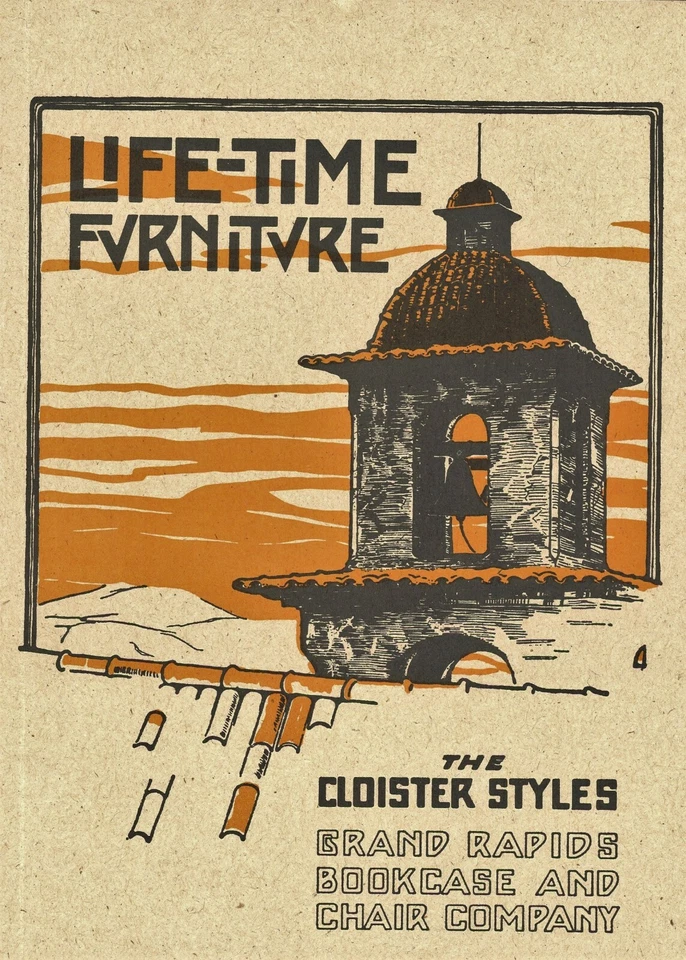 Muebles antiguos de artesanía de por vida Grand Rapids librería silla co/libro Foto 1 de 1