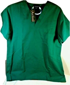 Forest Green Scrub Top  New  Size Medium  Actual Brand 1 chest pocket - Picture 1 of 3