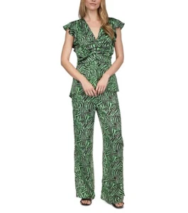 Michael Michael Kors Women's Drawstring Waist High Printed Wide Leg Pants Size S - Picture 1 of 4