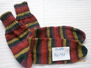 Socken handgestrickt Wollsocken Gr. 46/47 - Bild 1 von 10