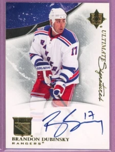 2010-11 UD ULTIMATE COLLECTION ULTIMATE SIGNATURES AUTO RANGERS BRANDON DUBINSKY - Picture 1 of 2