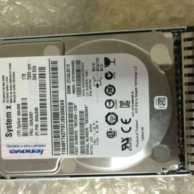 00AJ086 Lenovo / IBM 1TB 6Gb/s 2.5" 7.2K SAS HDD 00AJ09000AJ087 - Image 1 of 4
