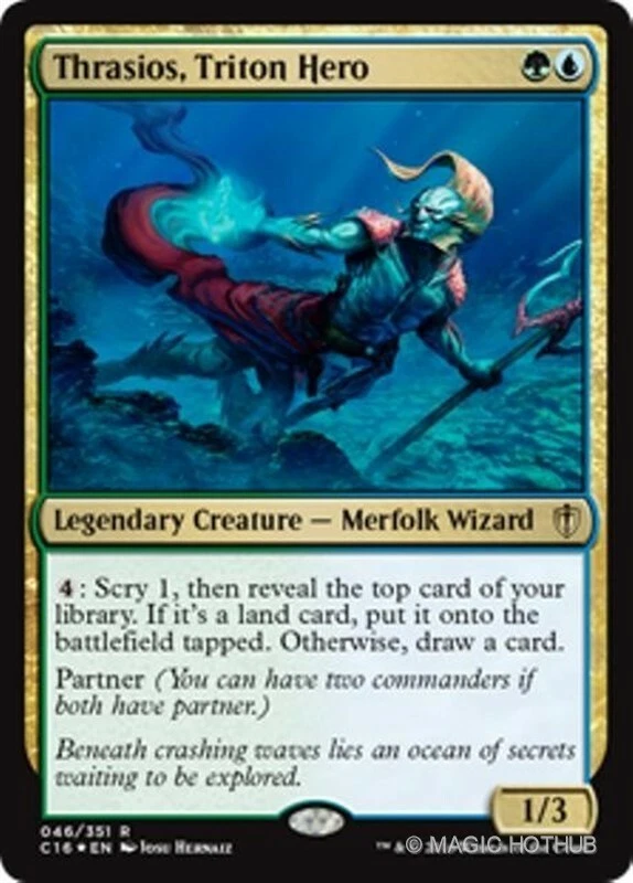 MTG - THRASIOS, TRITON HERO (Foil) - Commander 2016 (R) - Image 1 of 1