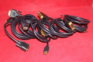 Lot of 5 x 6 ft. (1.8m) Dynex High Definition Digital Video Cable, DVI-D to HDMI - Picture 1 of 1