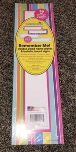 Barker Creek Happy Double-Sided Name Plates, Pack of 36.  New In Packaging - Picture 1 of 6