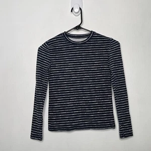 Cuddl Duds Base Later  Top Girls Size Medium 7/8 Navy Long Sleeve Textured - Picture 1 of 4