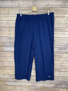 Pantalones Cortos Full Beauty Sport 16W Cintura Elástica Ropa Activa Pierna a Presión Azul Sólido - Imagen 1 de 9