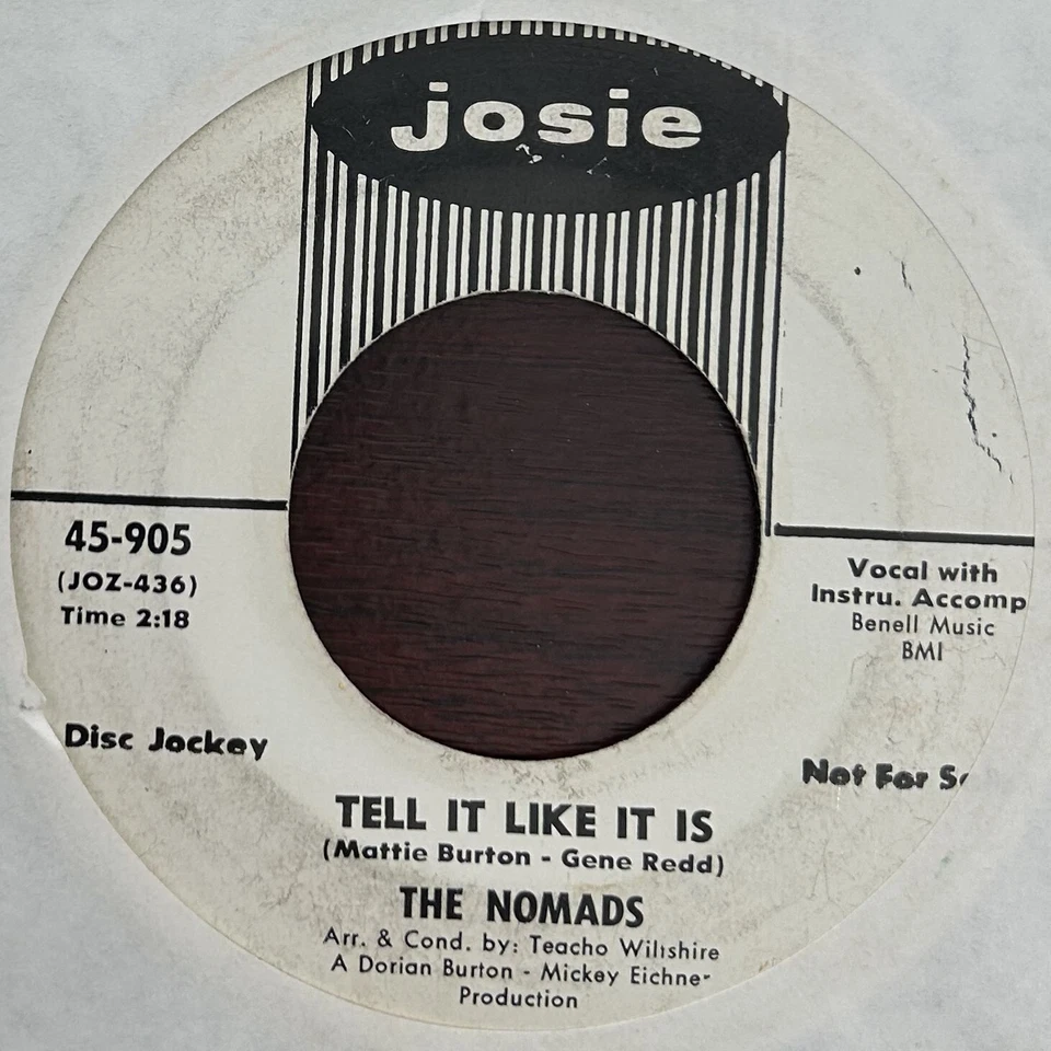 NOMADS- Tell it like it is / Rainbows end - JOSIE Promo - Northern Soul - R&B - Image 1 of 1