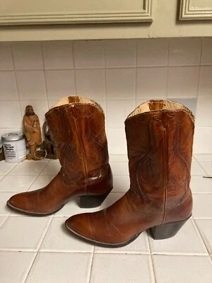 Dan Post Cowboy Western Boots Heels Womens 7.5 C Made in Spain Vtg 70s - Image 1 of 4