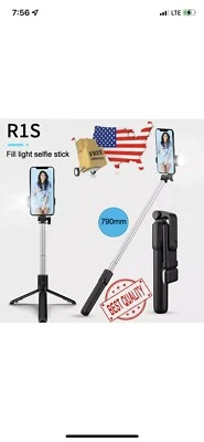 [NEW] 360° Selfie Stick remote Bluetooth tripod fill light Android IOS phone 🤳  - Image 1 of 3