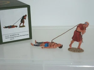 EQUIPO MINIATURAS ROM6015 PERSONAL LEGIÓN ROMANA ARRASTRANDO LEJOS GUERRERO MUERTO HERIDO - Imagen 1 de 2