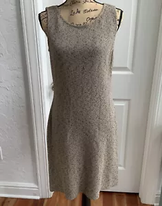St. John Collection Damen beige/braun strukturiert gestricktes Tweedkleid Größe 10 - Bild 1 von 11