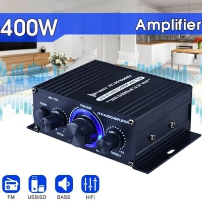 Home Digital Amplifier Hifi Stereo Audio Power Amplifier 200W+200W Dual Channel - Image 1 of 4