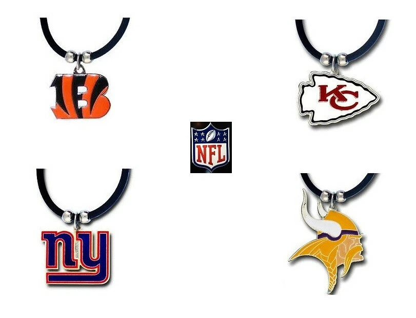 1 NFL Necklace 23" New XL BIG LOGO Jumbo Charm Men Women Unisex CHOOSE TEAM  - Image 1 of 1