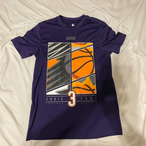 Chris Paul CP3 #3 Phoenix Suns NBA Purple Athletic Men's Small T-shirt Cover