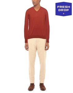 RRP€210 ALPHA STUDIO Merino Wool Jumper IT46 US36 S Suede Elbow Patches - Picture 1 of 4