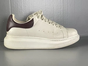 Alexander McQueen Oversized Shoes Womens Size EU 37 White Burgundy Platform - Picture 1 of 14