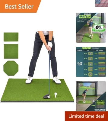 Alfombrilla de golf Elite 5' x 4' - césped para práctica en interiores y exteriores Foto 1 de 4