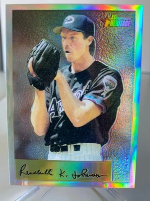 2002 Bowman Heritage Chrome Randy Johnson #BHC110 serial'd 020/350 HOF'er - Image 1 of 3