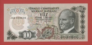 TURKEY 100  LIRA  ( 1972 )  J 41  PICK # 189  UNC. - Picture 1 of 2