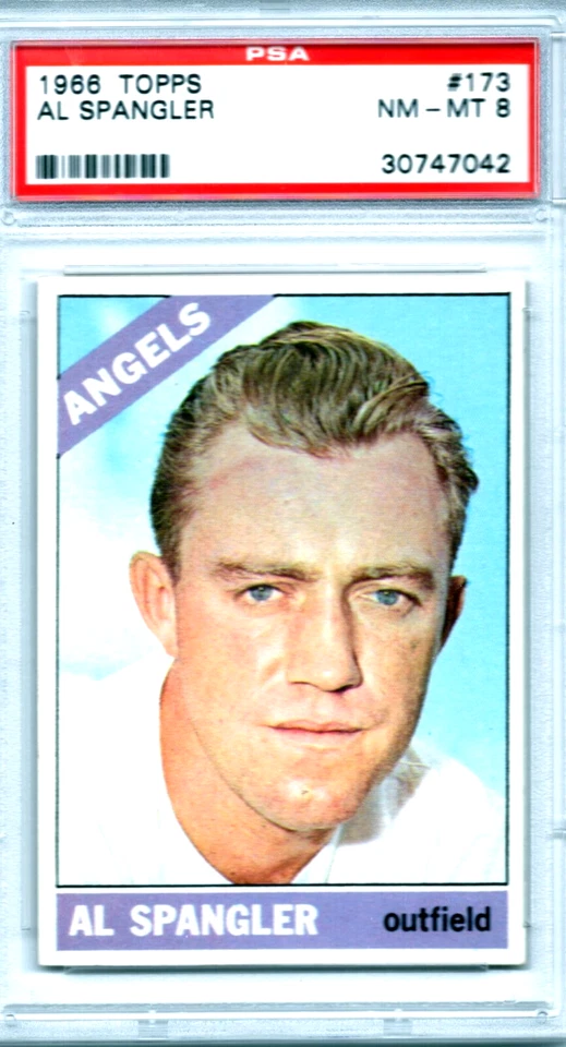 1966 TOPPS # 173 AL SPANGLER,ANGELS,PSA 8+++++VIVID LOW POP BEAUTY ! - Image 1 of 1