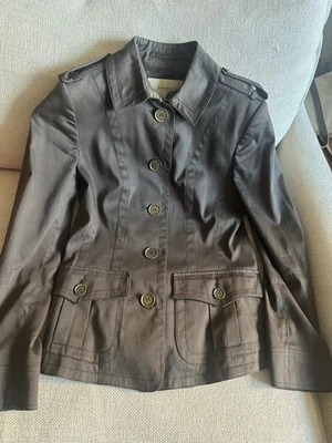 Jaqueta Burberry marrom algodão estilo militar EUA 2 Reino Unido 4 - Imagem 1 de 4