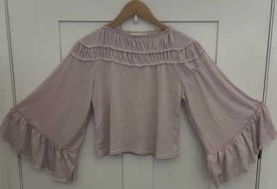 JoyFolie Mia Joy Girls Romarie Bell Sleeve Top Blush/Light Pink - Image 1 of 4